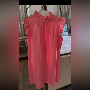 Pink Ruffled Sleeveless Dress